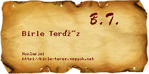 Birle Teréz névjegykártya